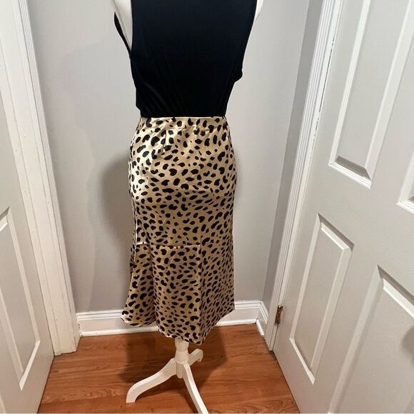NWT Kourt midi Animal Print Tan and Black Skirt size xxs womens - Picture 15 of 16